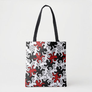Mosaic Geckos Muster - rot Schwarz-weiß Tasche