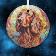 Mosaic Irish Setter Dog Staing