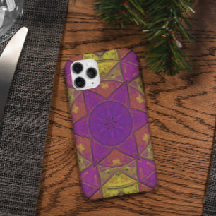 Mosaic Kaleidoscope Flower Pink and Yellow Case-Mate iPhone Hülle
