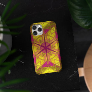 Mosaic Kaleidoscope Flower Yellow and Pink Case-Mate iPhone Hülle