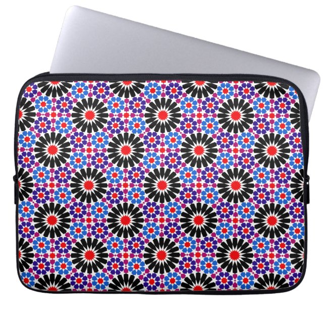 Mosaic Legacy: Andalusian Moroccan Zellige Art Laptopschutzhülle (Vorderseite)