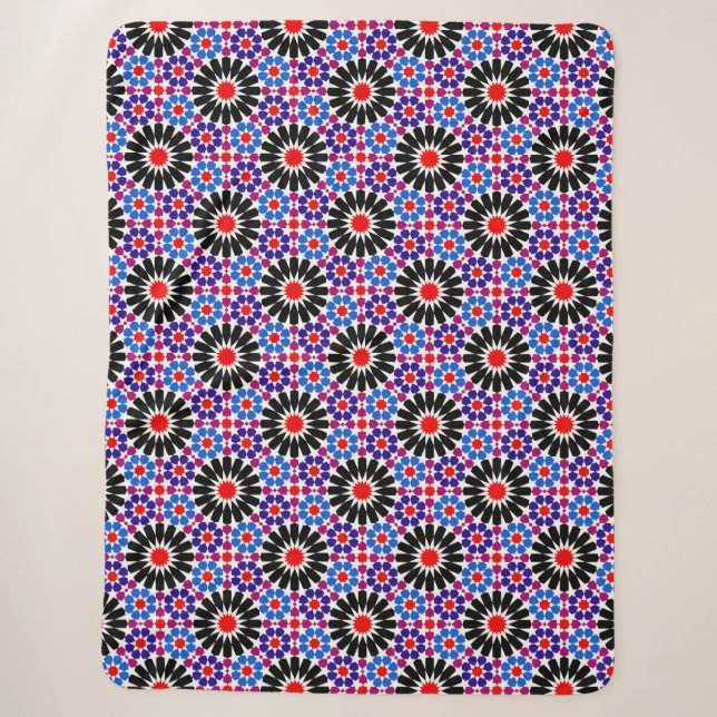 Mosaic Legacy: Andalusian Moroccan Zellige Art Sherpadecke (Vorderseite)