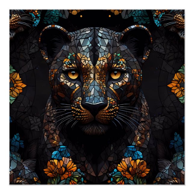 Mosaic Leopard Majesty Poster (Vorderseite)