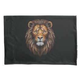 Mosaic Lion Portrait Glaseffektdesigner Kissenbezug