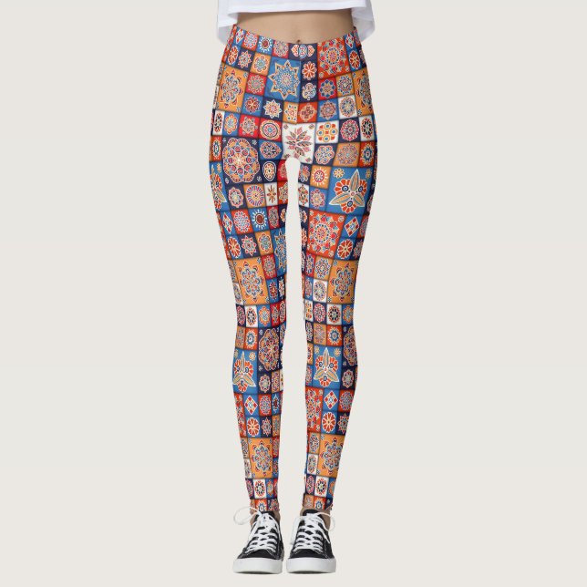 Mosaic Love - Power Yoga Leggings (Vorderseite)