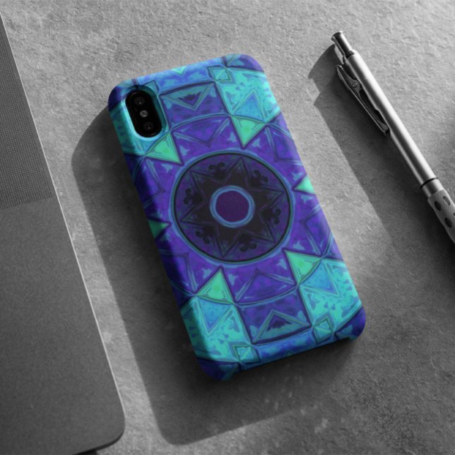 Mosaic Mandala Blue und Lila Case-Mate iPhone Hülle (Von Creator hochgeladen)