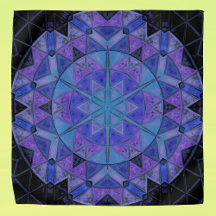 Mosaic Mandala Blume Blau und Lila