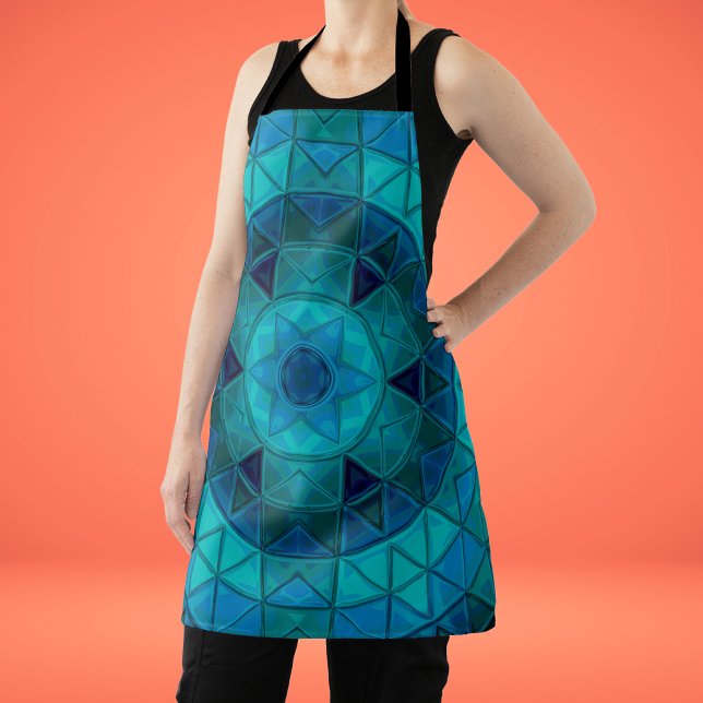 Mosaic Mandala Blume Blue Schürze (Von Creator hochgeladen)