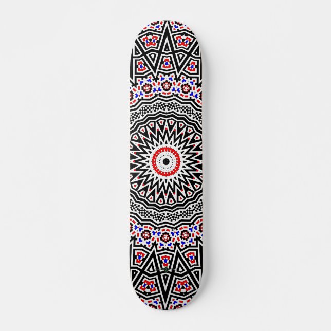 Mosaic Mandala Skateboard (Vorne)