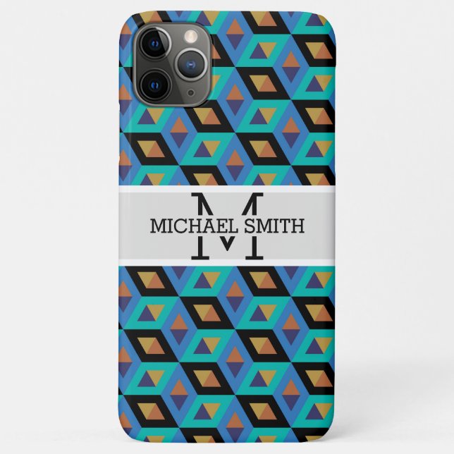 Mosaic Modern Monogram #11 Case-Mate iPhone Hülle (Rückseite)