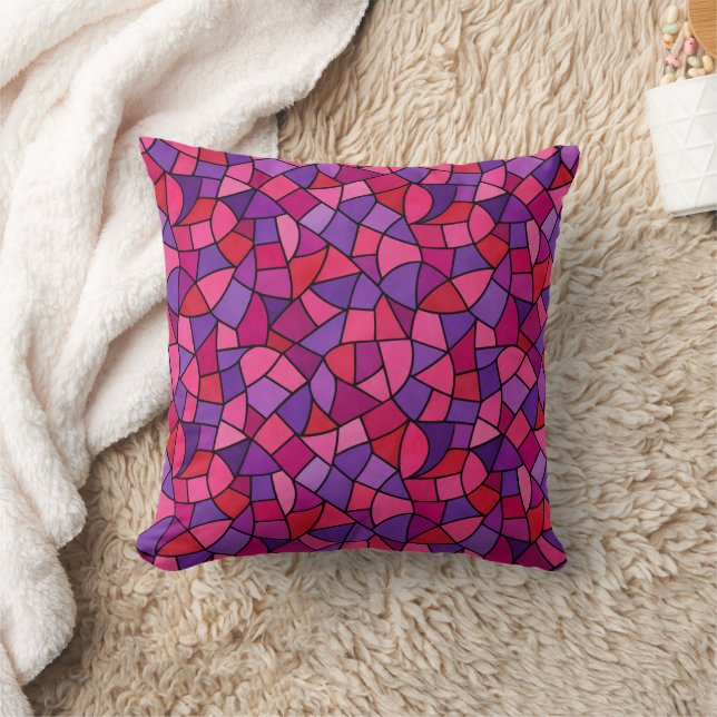 Mosaic pattern pink magenta purple kissen (Decke)