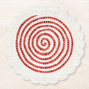 MOSAIC PINWHEEL-Untersetzer mit geschliffenem Rund Untersetzer