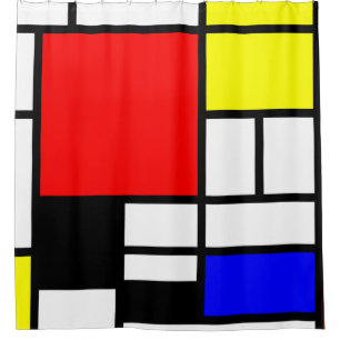 MOSAIC-Rechtecke, farbig / De Stijl 1 Duschvorhang