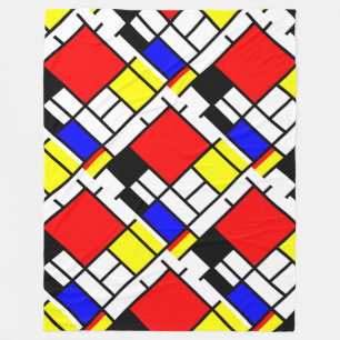 MOSAIC Rechtecke Quadrate Farbe I + Ihre Ideen Fleecedecke