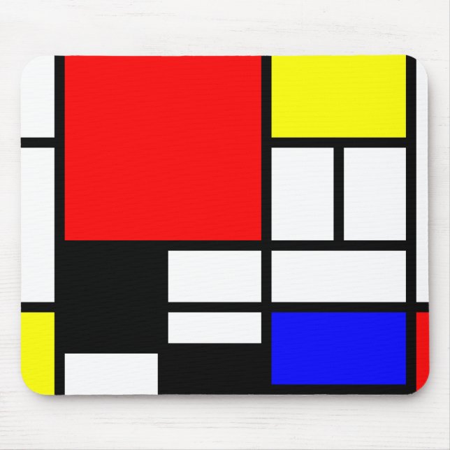 MOSAIC Rechtecke Quadrate Farbe I + Ihre Ideen Mousepad (Vorne)