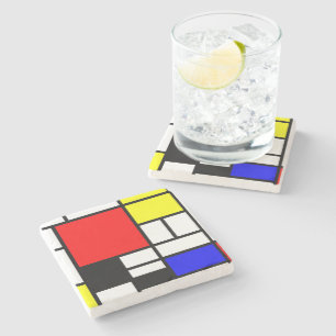 MOSAIC Rechtecke Quadrate Farbe I + Ihre Ideen Steinuntersetzer