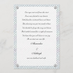 Mosaic Rose Elopement Faire-part