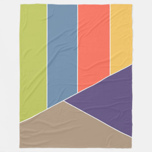 MOSAIC Streifen Dreiecke Farbe I + Ihre Ideen Fleecedecke