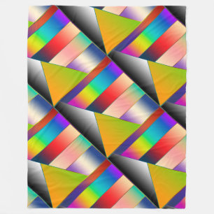 MOSAIC Streifen Dreiecke Farbe II + Ihre Ideen Fleecedecke