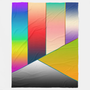 MOSAIC Streifen Dreiecke Farbe II + Ihre Ideen Fleecedecke