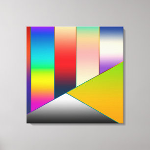 MOSAIC Streifen Dreiecke Farbe II + Ihre Ideen Leinwanddruck