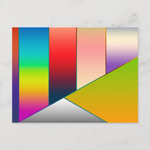 MOSAIC Streifen Dreiecke Farbe II + Ihre Ideen Postkarte
