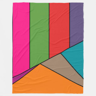 MOSAIC Streifen Dreiecke Farbe III + Ihre Ideen Fleecedecke