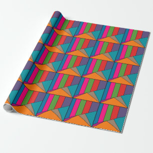 MOSAIC Streifen Dreiecke Farbe III + Ihre Ideen Geschenkpapier