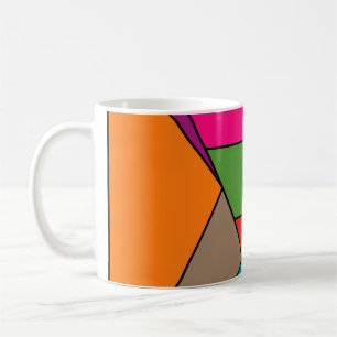 MOSAIC Streifen Dreiecke Farbe III + Ihre Ideen Kaffeetasse