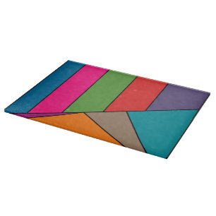 MOSAIC Streifen Dreiecke Farbe III + Ihre Ideen Schneidebrett