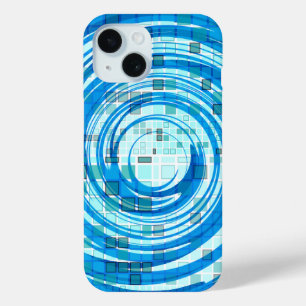 Mosaic Swirl Blue iPhone Case