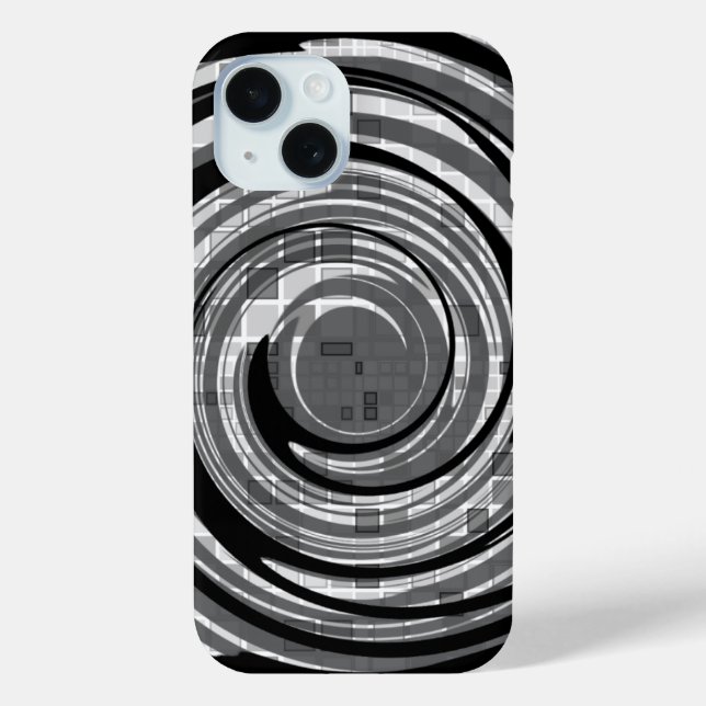 Mosaic Swirl Gray iPhone Case (Rückseite)
