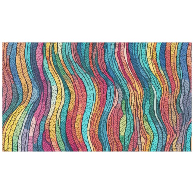 Mosaic Tide Tischdecke (Vorderseite (Horizontal))