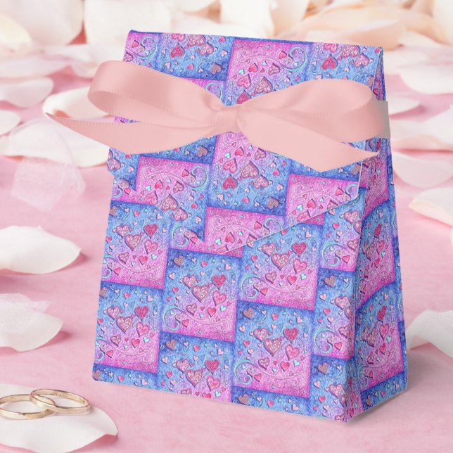 Mosaic Valentine Hearts Geschenkschachtel (Hochzeit)