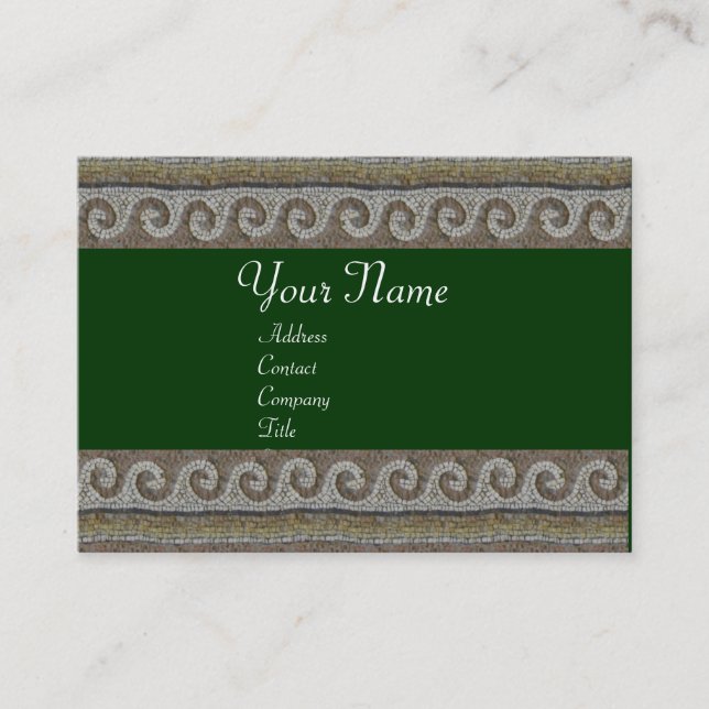 MOSAIC WAVES, hellgrau-braun grün Visitenkarte (Vorderseite)