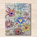 Mosaik<br><div class="desc">Dieses einzigartige Puzzle ist mit einem Mosaik abstrakter Blume geschmückt. Original Mosaik © Michele Davies.</div>