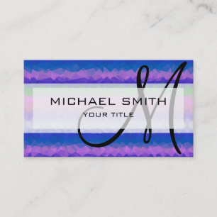 Mosaik Abstrakt Art Custom Monogram #50 Visitenkarte