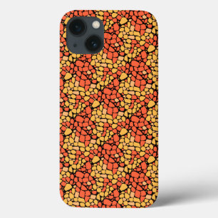 Mosaik-Abstraktmuster-Fliese gelb orange schwarz Case-Mate iPhone Hülle