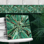 Mosaik Art - Grüner Marmor Malachit und Gold Fliese<br><div class="desc">Mosaik Art - Grüner Marmor Malachit und Gold</div>