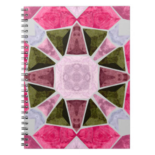 Mosaik aus farbigem Glas, nahtloser hintergrundeck Notizblock