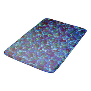 Mosaik aus geflecktem oder geräuchertem lila blau badematte
