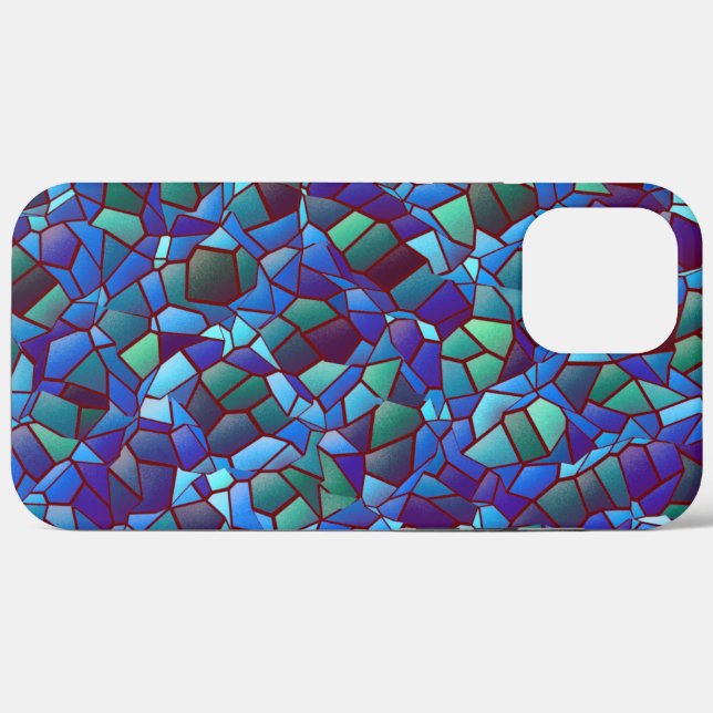 Mosaik aus geflecktem oder geräuchertem lila blau  Case-Mate iPhone hülle (Rückseite (Horizontal))