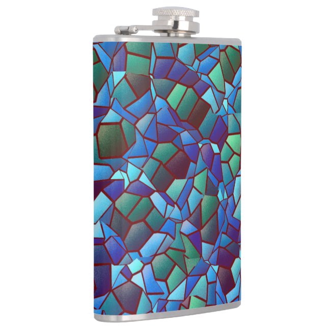 Mosaik aus geflecktem oder geräuchertem lila blau  flachmann (Rechts)