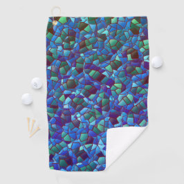 Mosaik aus geflecktem oder geräuchertem lila blau  golfhandtuch