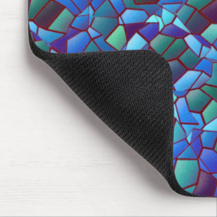 Mosaik aus geflecktem oder geräuchertem lila blau  mousepad