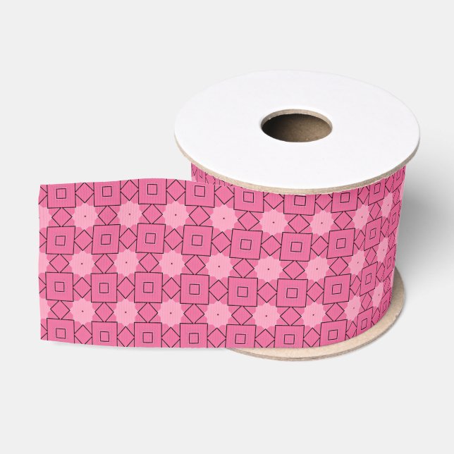 Mosaik aus heiß rosa Tile Ripsband (Spule)