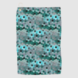Mosaik aus Hexagonen oder Würfeln in Farbtönen cya Golfhandtuch