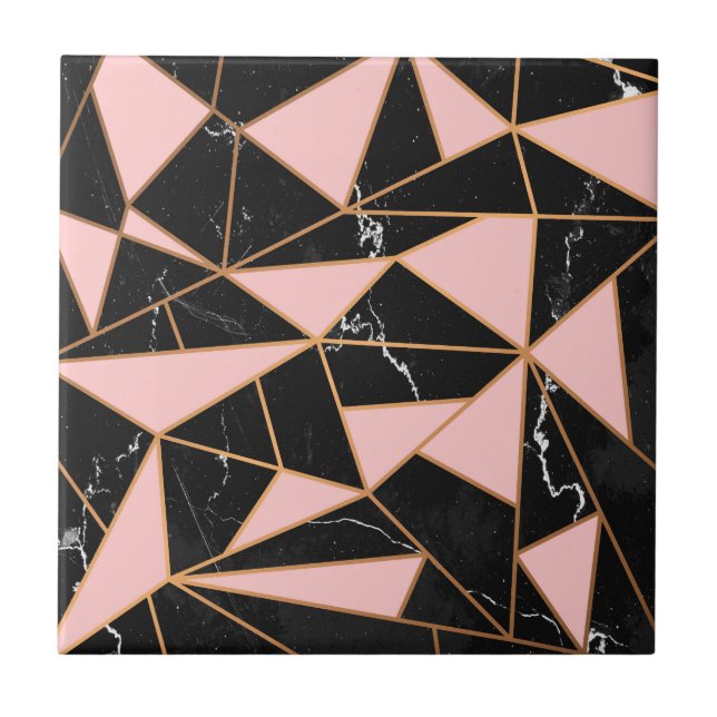 Mosaik aus rosa Marmor Fliese (Vorderseite)