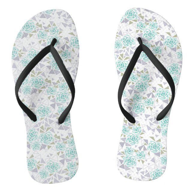 Mosaik, Blume Flip Flops (Fußbett)