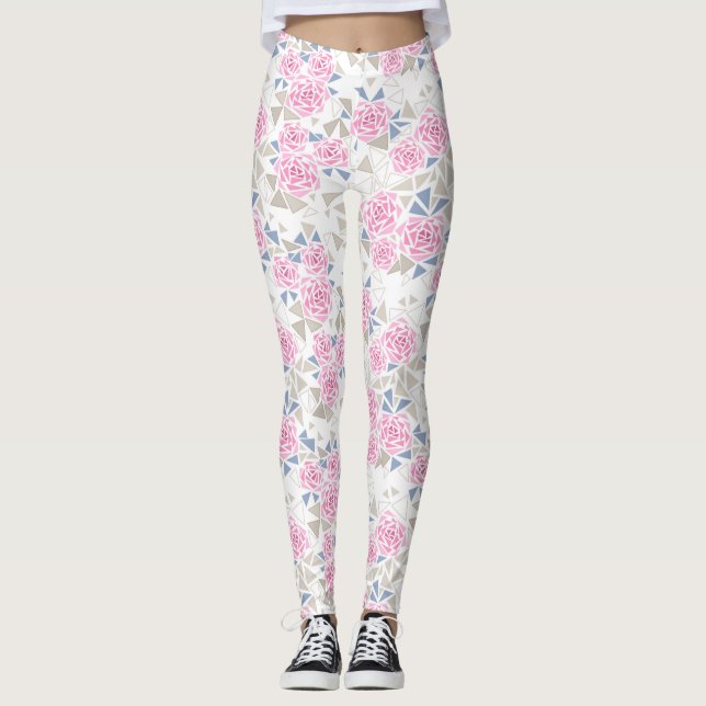 Mosaik, Blume Leggings (Vorderseite)